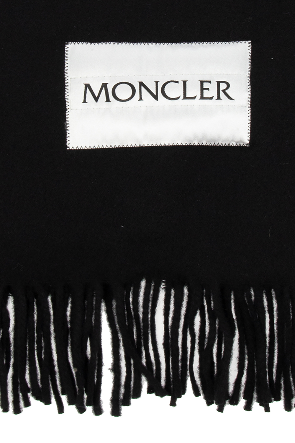 Black moncler scarf online